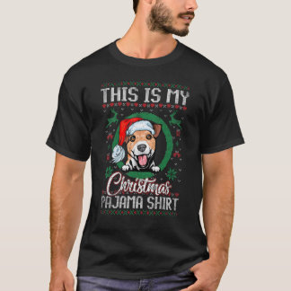 This Is My Christmas Pajama   Santa Jack Russell T T-Shirt