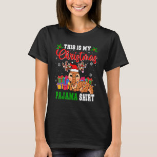 This Is My Christmas Pajama Santa Reindeer Pangoli T-Shirt