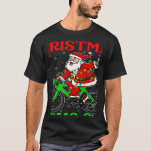 This Is My Christmas Pajama  Santa Riding Cycling  T-Shirt