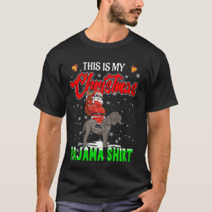 This Is My Christmas Pajama Santa Riding Neapolita T-Shirt