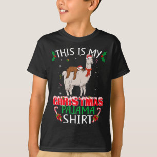 This Is My Christmas Pajama Santa Sloth Riding Lla T-Shirt