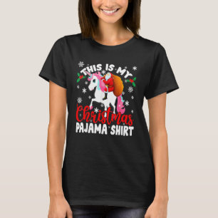 This Is My Christmas Pajama Santa Unicorn T-Shirt