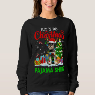 This Is My Christmas Pajama Schnauzer Dog Costume  Sweatshirt
