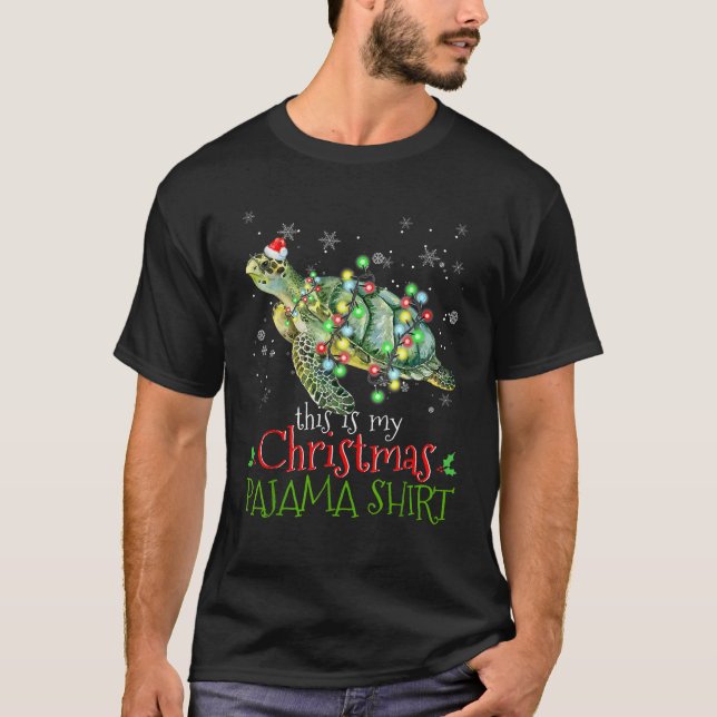 This Is My Christmas Pajama Sea Turtle Christmas  T-Shirt (Front)