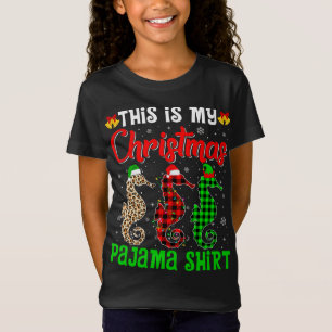 This Is My Christmas Pajama Seahorse Lover Santa H T-Shirt