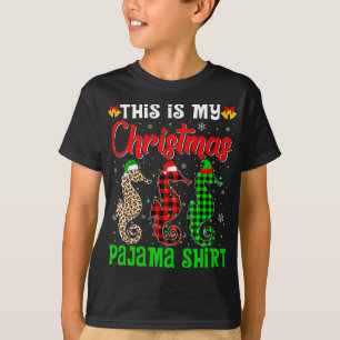 This Is My Christmas Pajama Seahorse Lover Santa H T-Shirt