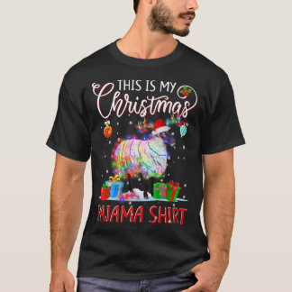 This is My Christmas Pajama  Sheep Christmas Light T-Shirt