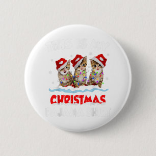 This Is My Christmas Pajama Shirt Cat Lover Funny 6 Cm Round Badge