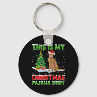 This Is My Christmas Pajama Shirt Christmas  Key Ring