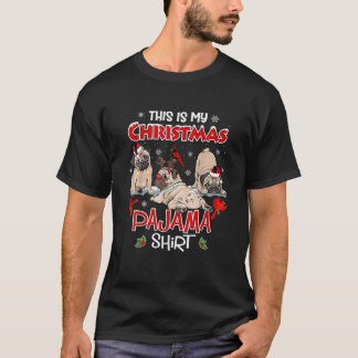 This Is My Christmas Pajama Shirt Dog Santa Hat Pu