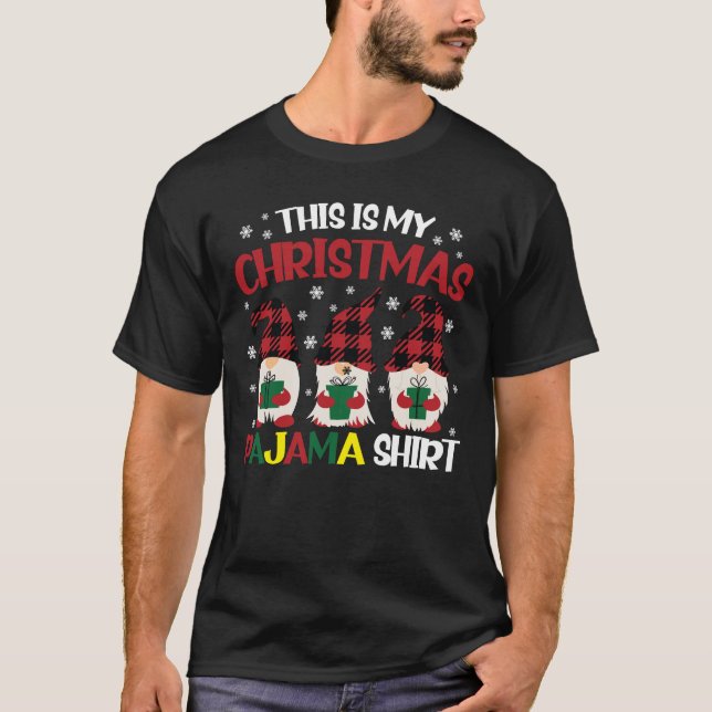 This Is My Christmas Pajama Shirt Family Gnomies  (Front)