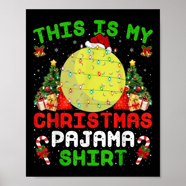 This Is My Christmas Pajama Shirt Field Hockey Chr Poster (Front)