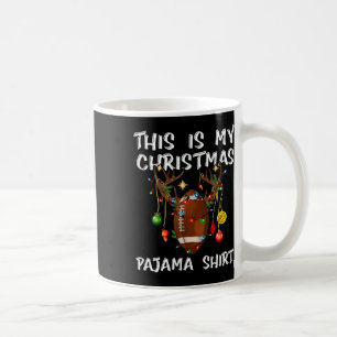 This Is My Christmas Pajama Shirt Football Christm Coffee Mug