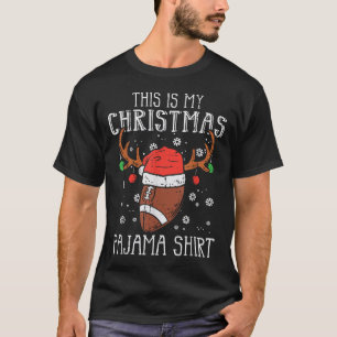 This Is My Christmas Pajama Shirt Football Xmas Sr