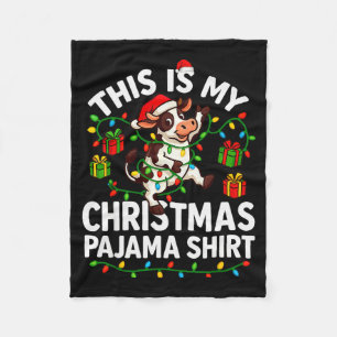 This Is My Christmas Pajama Shirt Funny Christmas  Fleece Blanket