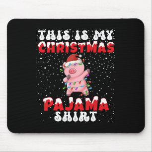 This Is My Christmas Pajama Shirt Funny Dabbing Pi Mouse Mat