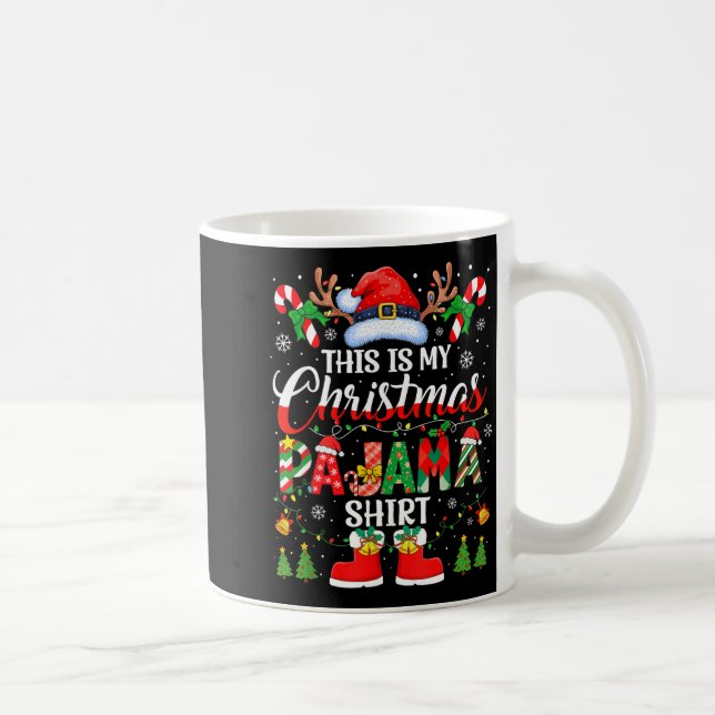 This Is My Christmas Pajama Shirt Funny Family Mat Coffee Mug (Right)
