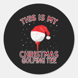 This Is My Christmas Pajama Shirt Funny Golf Tee G Classic Round Sticker