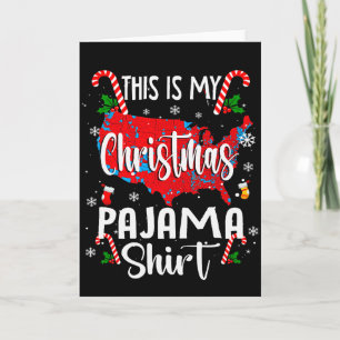 This Is My Christmas Pajama Shirt Funny Trump 2024 Card