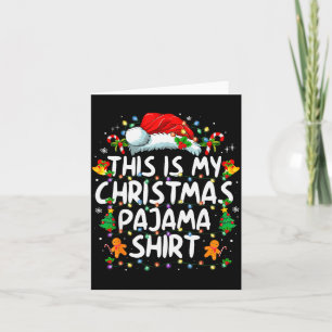 This Is My Christmas Pajama Shirt Funny Xmas Pjs M Card