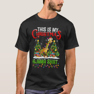 This Is My Christmas Pajama Shirt Giraffe Christma