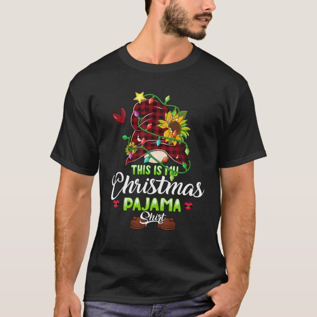This Is My Christmas Pajama Shirt Gnome Xmas Red P (Front)
