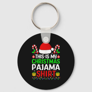 This Is My Christmas Pajama Shirt Matching Family  Key Ring