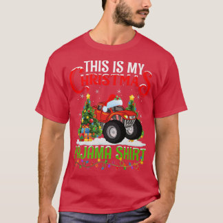 This Is My Christmas Pajama Shirt Monster Truck Ch