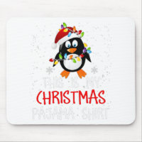 This Is My Christmas Pajama Shirt Penguins Santa G