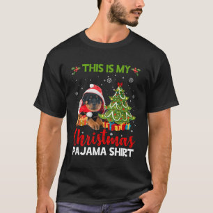 This Is My Christmas Pajama Shirt Rottweiler Santa