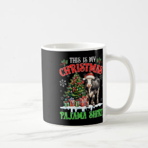 This Is My Christmas Pajama Shirt Santa Hat Cow Fa Coffee Mug
