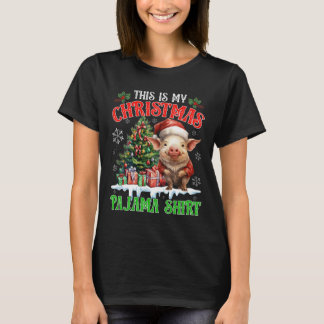 This Is My Christmas Pajama Shirt Santa Pig Farm A