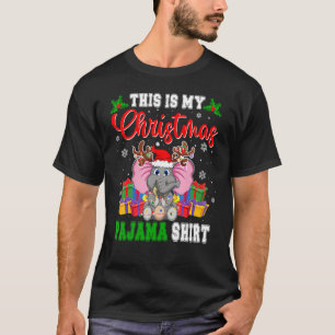 This Is My Christmas Pajama Shirt Santa Reindeer E