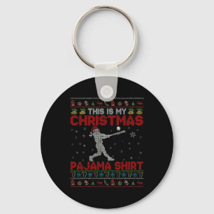 This Is My Christmas Pajama Shirt Santa Softll Swe Key Ring