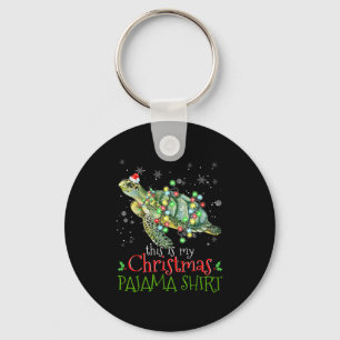 This Is My Christmas Pajama Shirt Sea Turtle Chris Key Ring