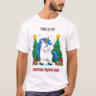 This is My Christmas Pajama Shirt Unicorn Xmas PJs