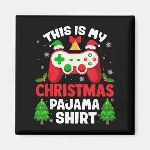 This Is My Christmas Pajama Shirt Video Gamer Gami Magnet