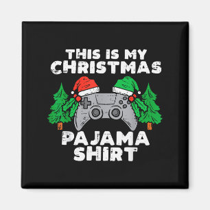 This Is My Christmas Pajama Shirt Video Games Boys Magnet