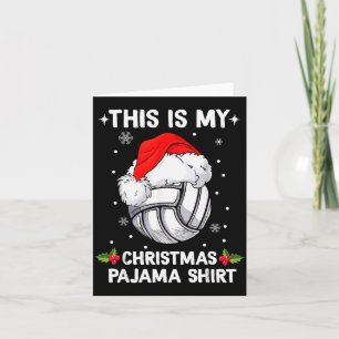 This Is My Christmas Pajama Shirt Volleyball Chris Card