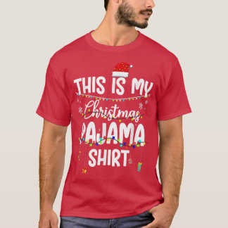This Is My Christmas Pajama Shirt Xmas String Ligh