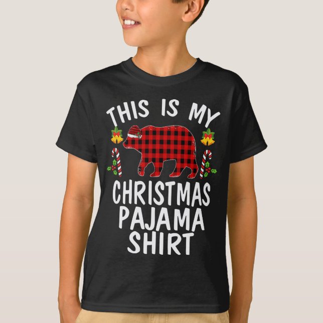 This is my Christmas Pajama shirts bear Santa (Front)