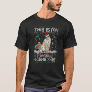 This Is My Christmas Pajama Siberian Cat Xmas T-Shirt