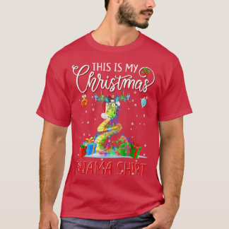 This is My Christmas Pajama  Snakes Christmas Ligh T-Shirt