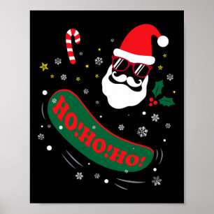 This Is My Christmas Pajama Snowboarding Santa Poster