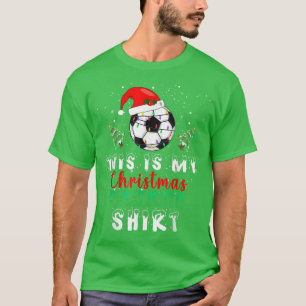 This is My Christmas Pajama Soccer Christmas Ligh T-Shirt