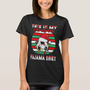 This Is My Christmas Pajama Soccer Footll Santa Ha T-Shirt