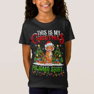 This Is My Christmas Pajama Tiger Christmas T-Shirt