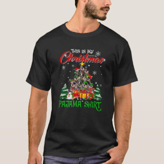 This Is My Christmas Pajama Tree Australian Cattle T-Shirt