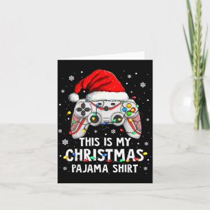 This Is My Christmas Pajama Video Game Gamer Boys  Card