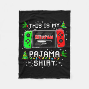 This Is My Christmas Pajama Video Game Gamer Boys  Fleece Blanket